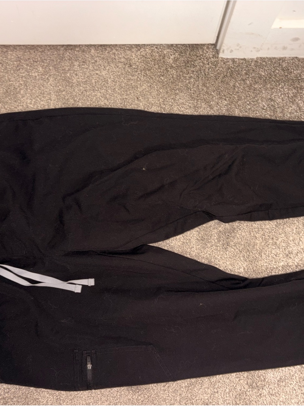 Figs Black Jogger Sweatpants with Contrast Drawstring